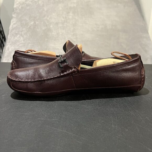 Cole Haan Wyatt Leather Bit Loafers Mens 11 M Brown Perforated Leather Driver - Picture 8 of 11